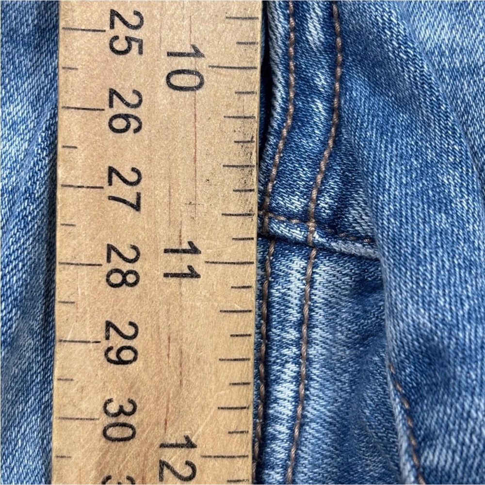 American Eagle Denim Super High-Rise Jegging Women 12 Light Blue Distressed - Picture 3 of 11